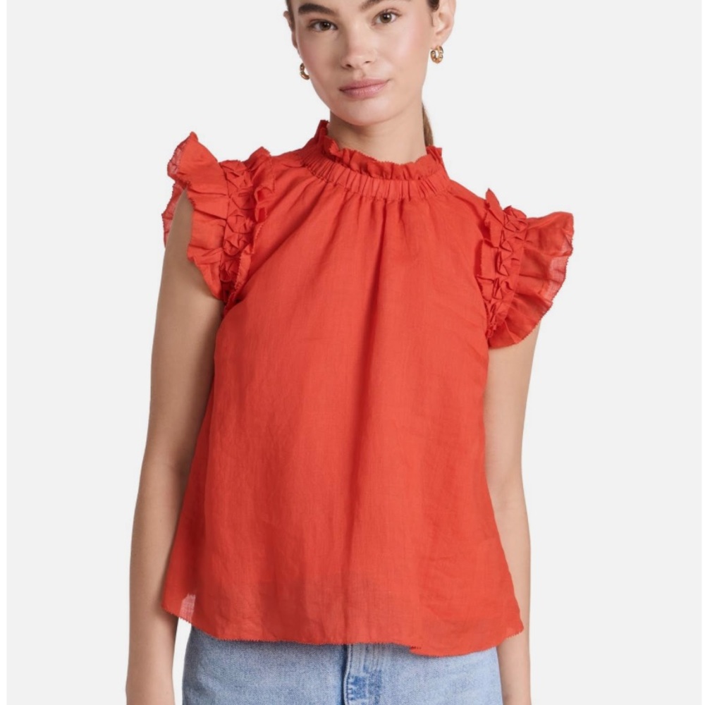 Sea Micah solid Ramie tank top